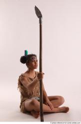 ANISE SITTING POSE WITH SPEAR